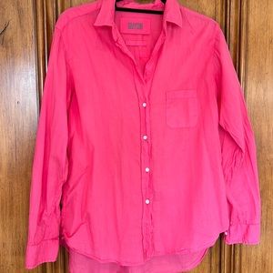 Grayson flamingo pink button down long sleeve blouse. Size Large